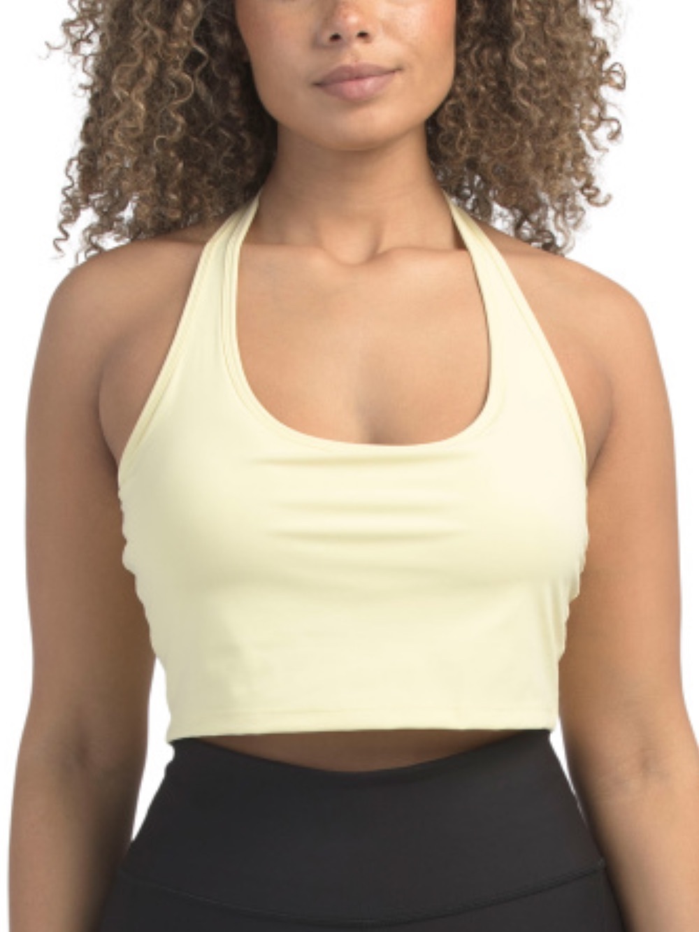 Yogalicious Jada Cropped Halter Tank Top M
